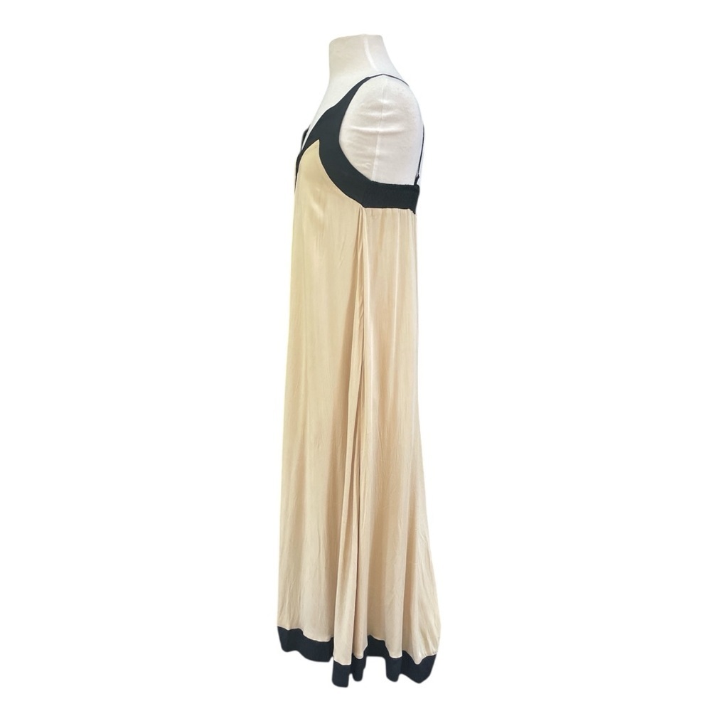 Stitch + Feather Maxi Dress Slip Tank Cream & Black Size Small - Picture 2 of 5
